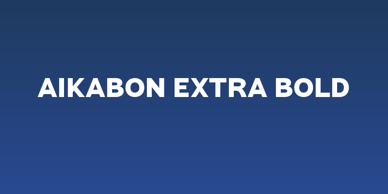 Aikabon Extra Bold Social Header
