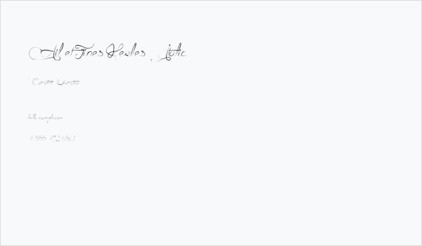 Ail et Fines Herbes Italic Business Card