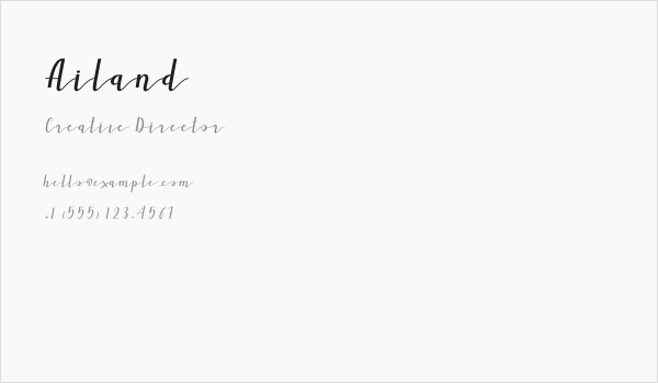 Ailand Business Card