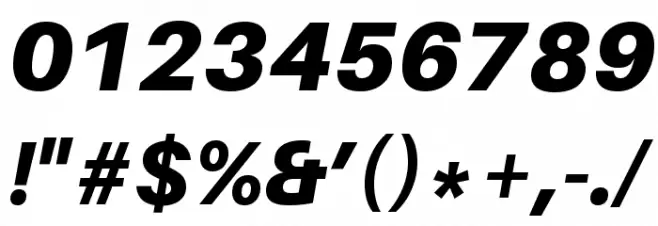 Aileron Black Italic Font OTHER CHARS