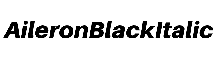 Aileron Black Italic  font caratteri gratis