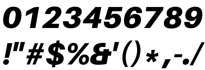 Aileron Black Italic Font OTHER CHARS