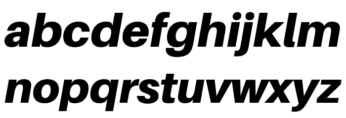 Aileron Black Italic Font LOWERCASE
