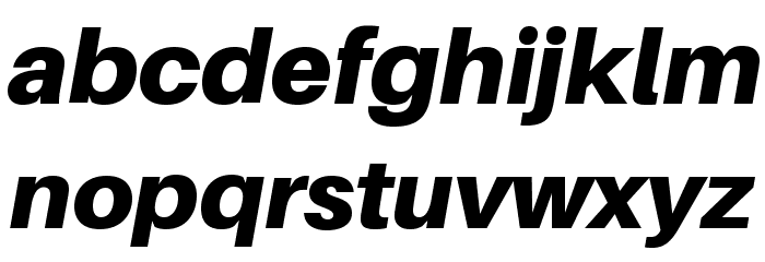 Aileron Black Italic Font LOWERCASE