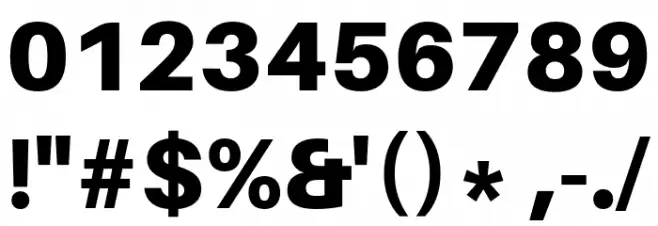Aileron Black Font OTHER CHARS