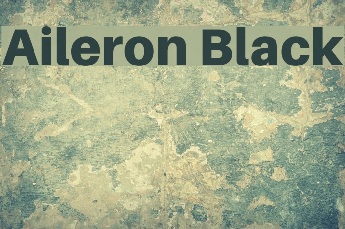Aileron Black Font examples