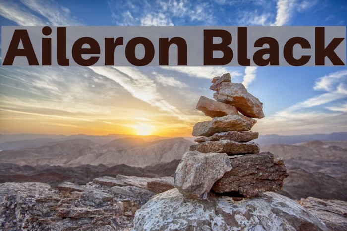 Aileron Black Font examples