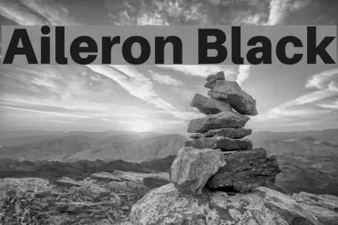 Aileron Black Font examples