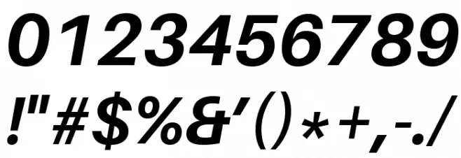 Aileron Bold Italic Font OTHER CHARS