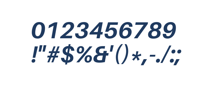 Aileron Bold Italic Other Characters