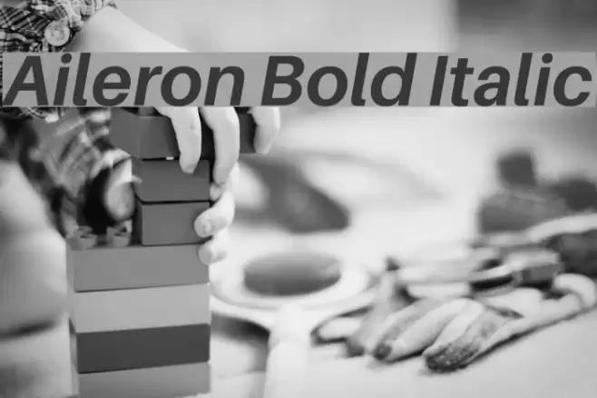 Aileron Bold Italic Font examples