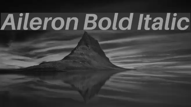 Aileron Bold Italic Font examples