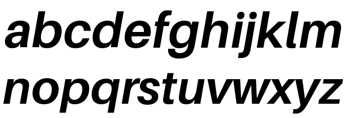 Aileron Bold Italic Font LOWERCASE