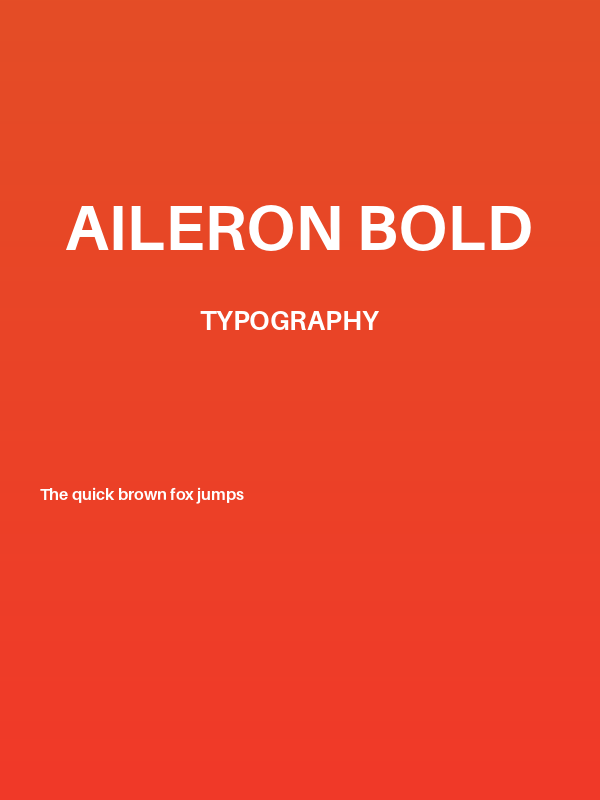 Aileron Bold Poster