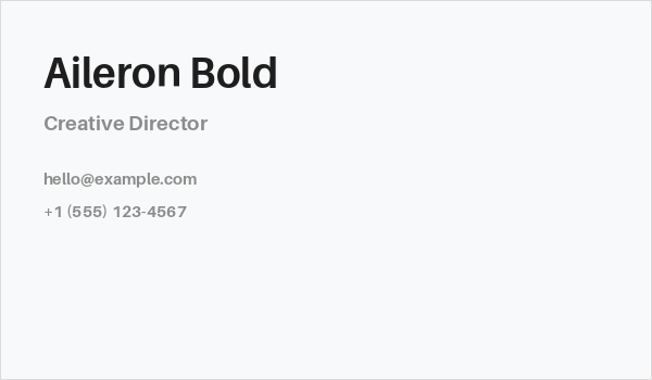 Aileron Bold Business Card