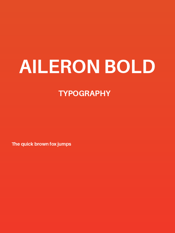 Aileron Bold Poster