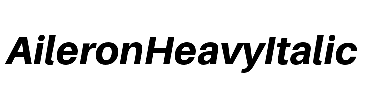 Aileron Heavy Italic Font