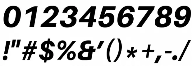 Aileron Heavy Italic Font OTHER CHARS