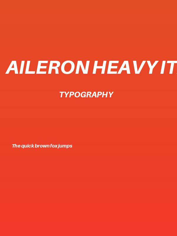 Aileron Heavy Italic Poster