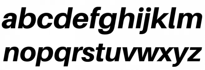 Aileron Heavy Italic फ़ॉन्ट लोअरकेस