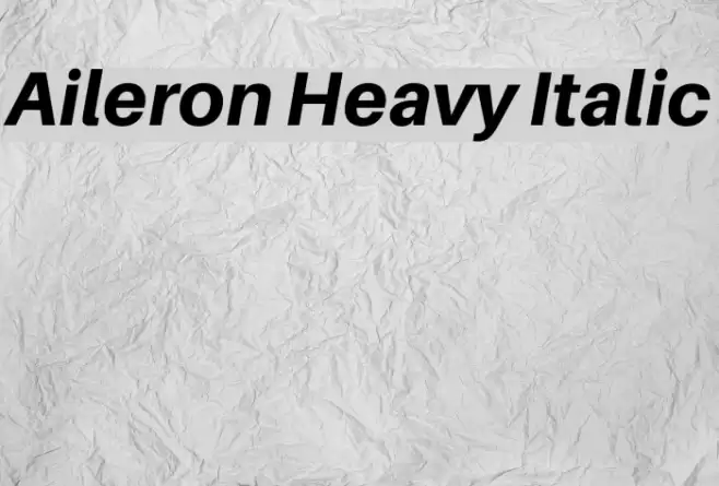 Aileron Heavy Italic Font examples