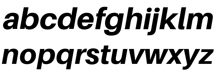 Aileron Heavy Italic Font LOWERCASE