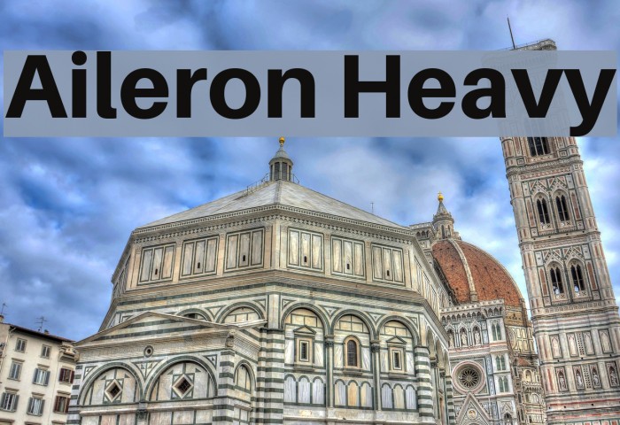 Aileron Heavy Font examples