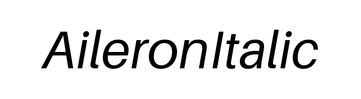 Aileron Italic Font