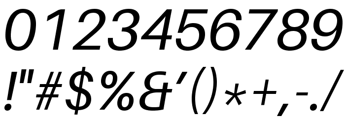 Aileron Italic Font OTHER CHARS