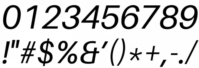 Aileron Italic Font OTHER CHARS