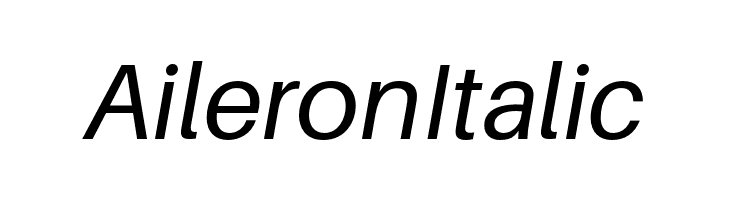 Aileron Italic  フリーフォントのダウンロード