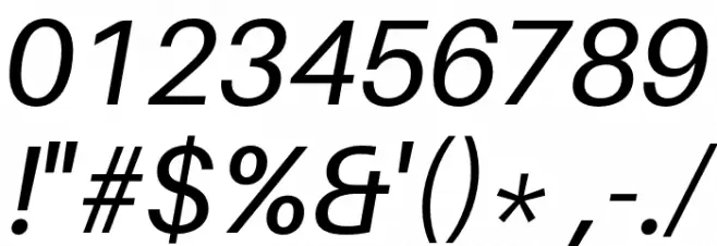 Aileron Italic Font OTHER CHARS
