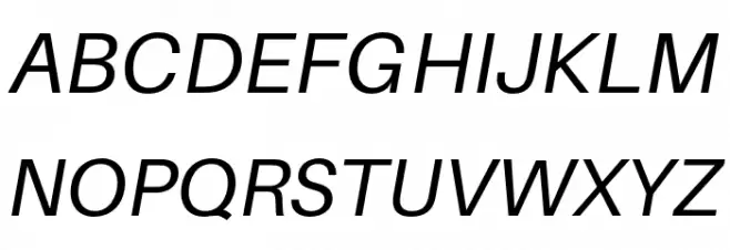 Aileron Italic Schriftart Groß