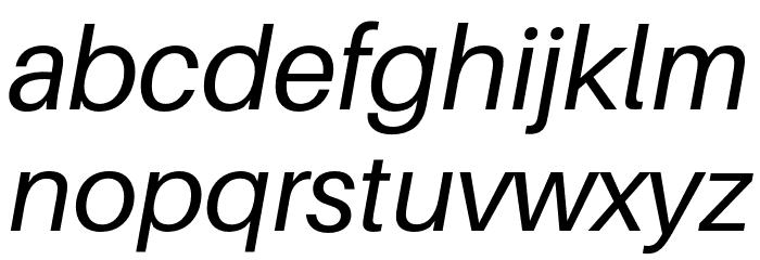 Aileron Italic Font LOWERCASE