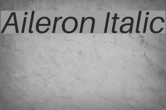 Aileron Italic Font examples