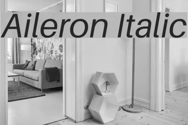Aileron Italic Font examples