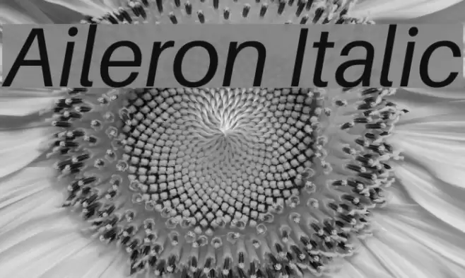 Aileron Italic Font examples