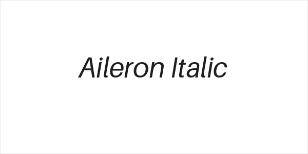Aileron Italic Logo