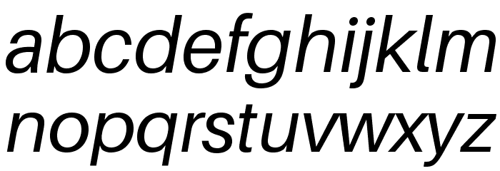 Aileron Italic Font LOWERCASE