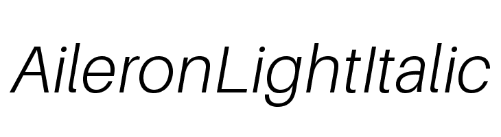 Aileron Light Italic Font