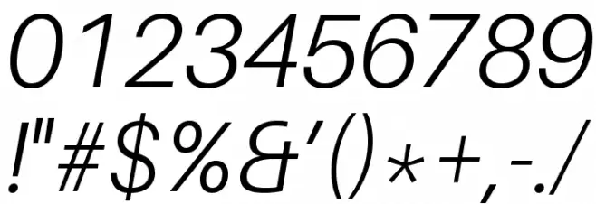 Aileron Light Italic Font OTHER CHARS