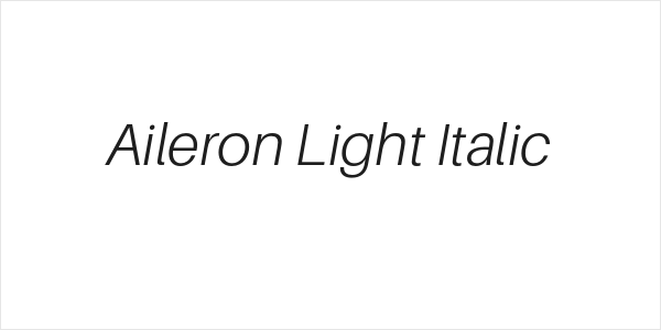 Aileron Light Italic Logo