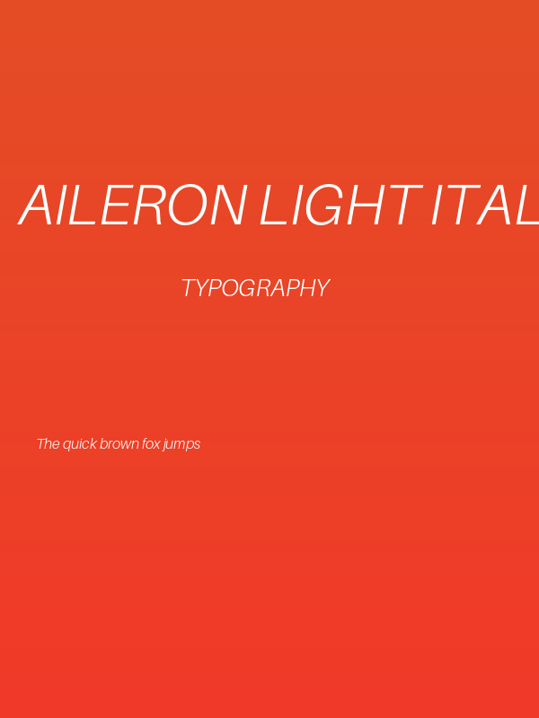 Aileron Light Italic Poster
