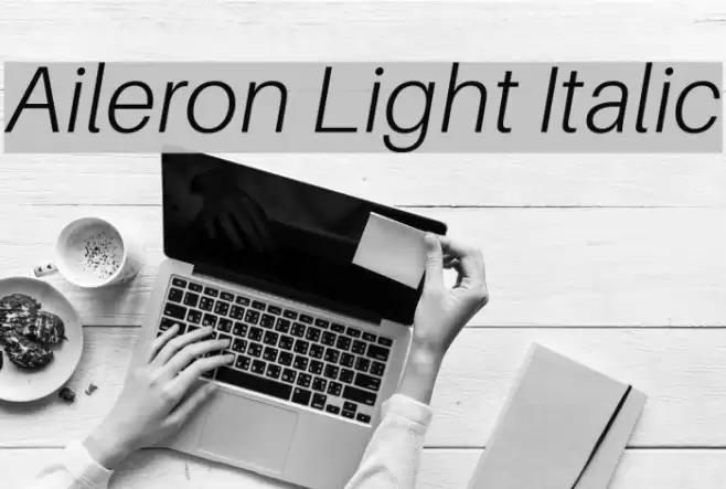 Aileron Light Italic Font examples