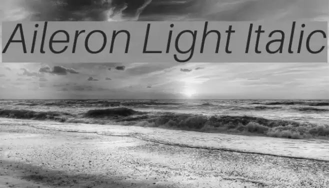 Aileron Light Italic Font examples