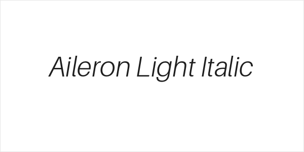 Aileron Light Italic Logo