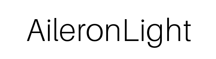 Aileron Light Font