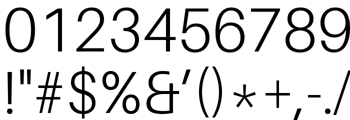 Aileron Light Font OTHER CHARS
