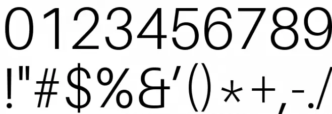 Aileron Light Font OTHER CHARS