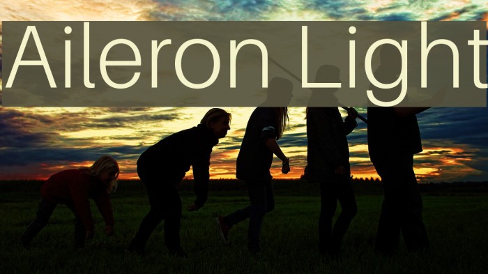 Aileron Light Font examples